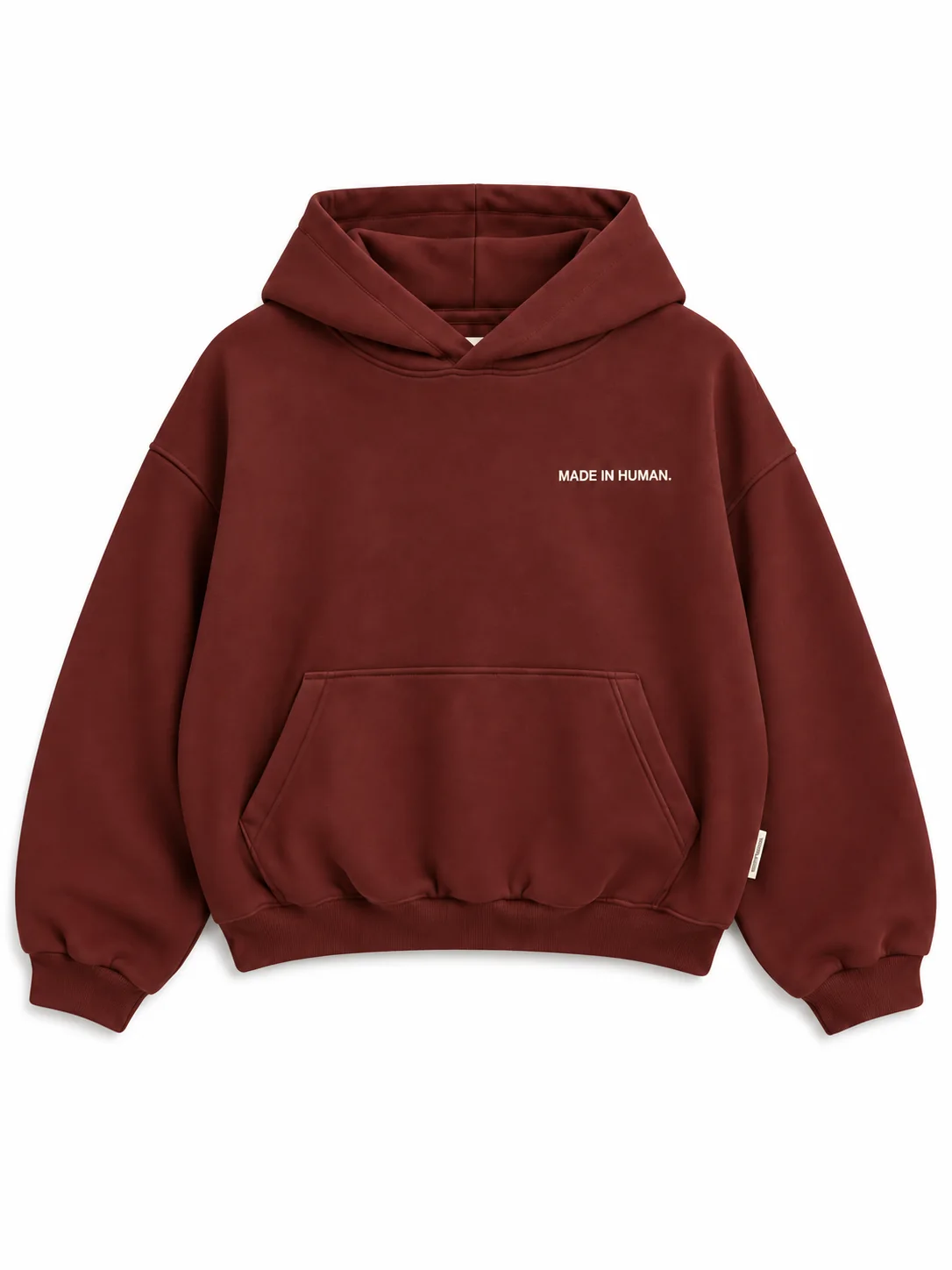 Botanical Hoodie in Burgundy, front view